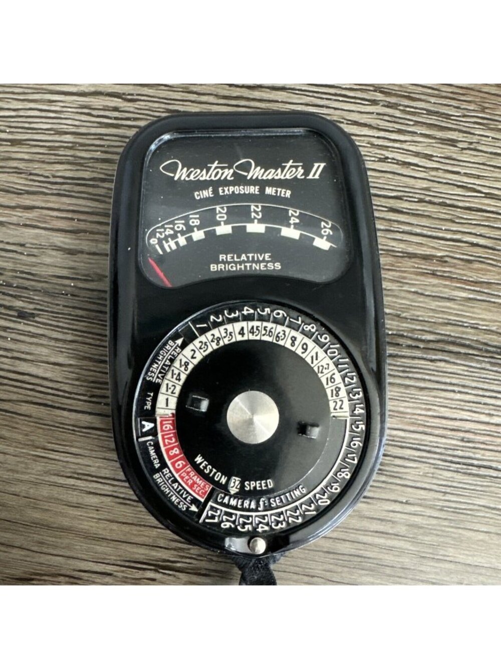 Weston Master II Cine Exposure Meter Model 736 With Strap Vtg Photography Tool
